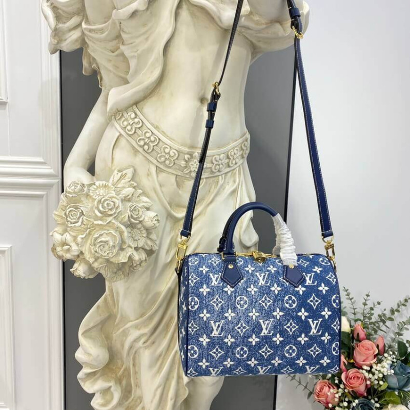 Wholesale Luxury Louis Vuitton Monogram Jacquard Denim Speedy Bandouliere 25 M59609 - Image 3