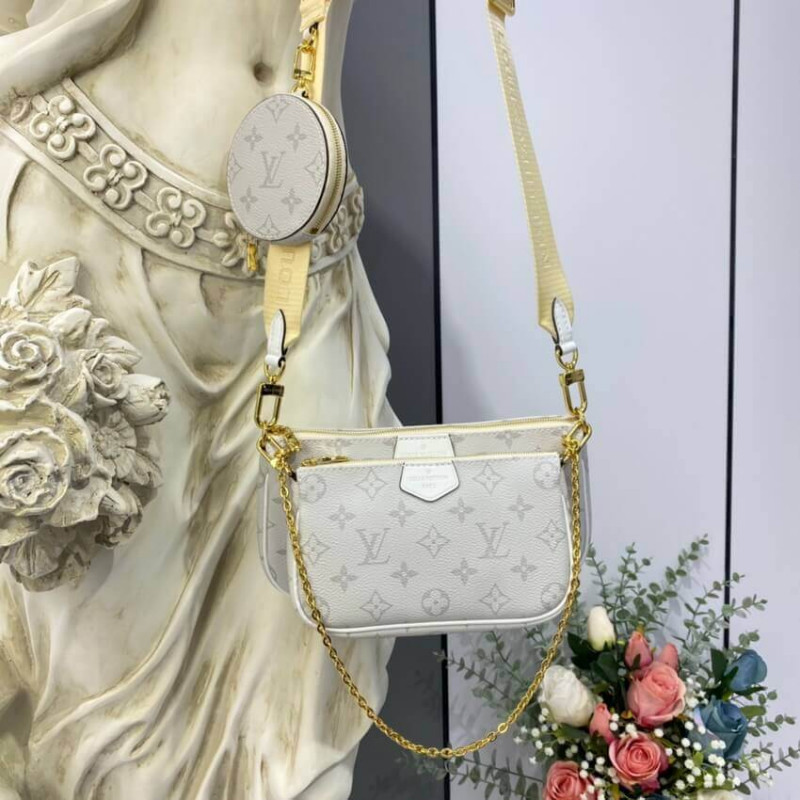 Wholesale Luxury Louis Vuitton Monogram Multi Pochette Accessoires White - Image 3