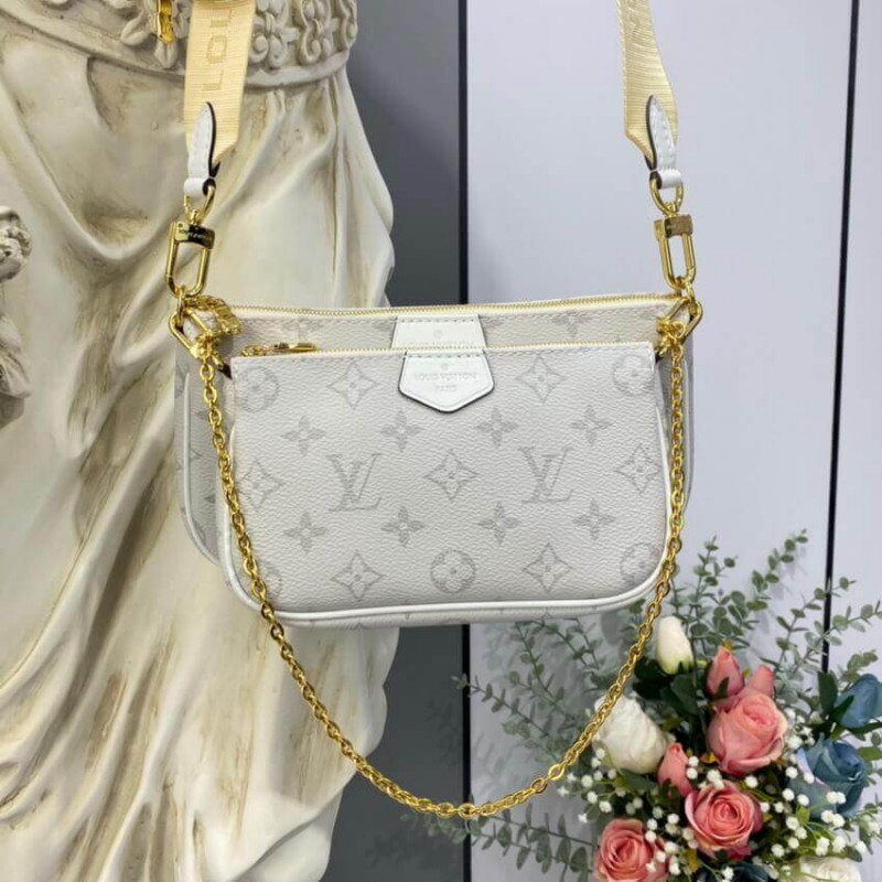 Wholesale Luxury Louis Vuitton Monogram Multi Pochette Accessoires White - Image 4
