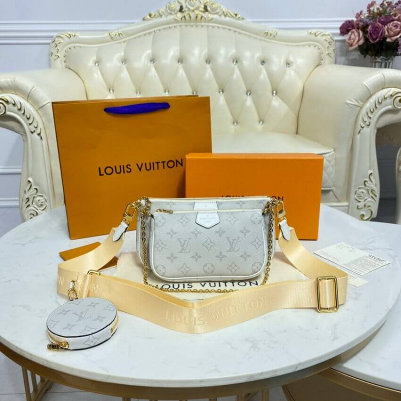 Wholesale Luxury Louis Vuitton Monogram Multi Pochette Accessoires White - Image 5