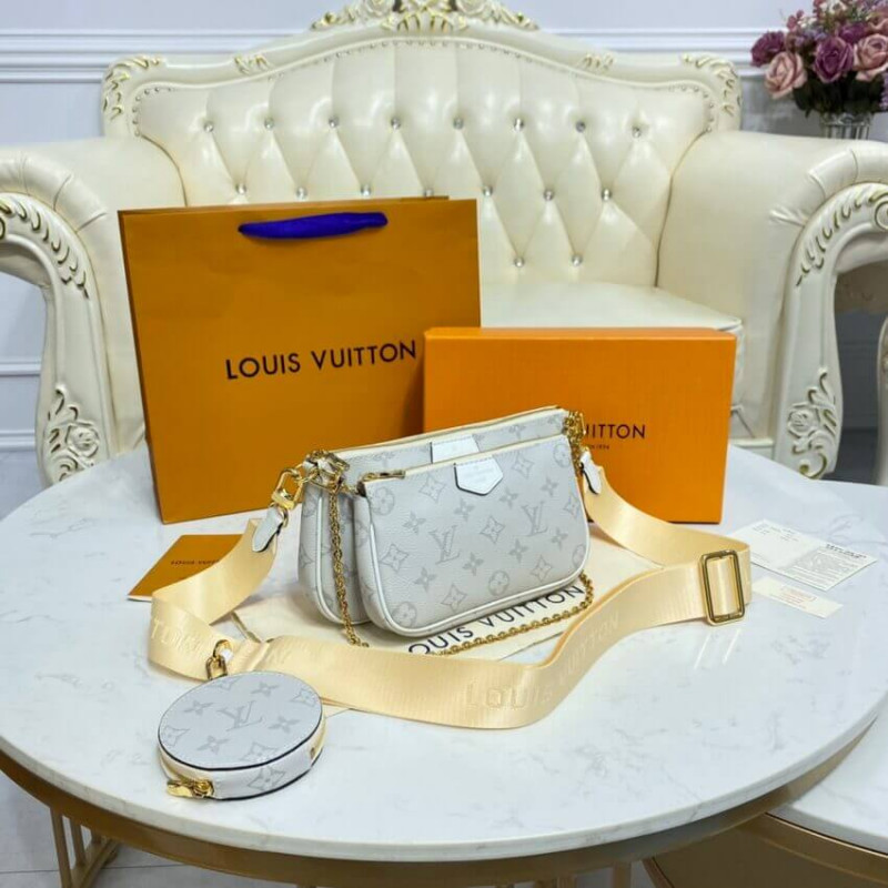 Wholesale Luxury Louis Vuitton Monogram Multi Pochette Accessoires White - Image 6