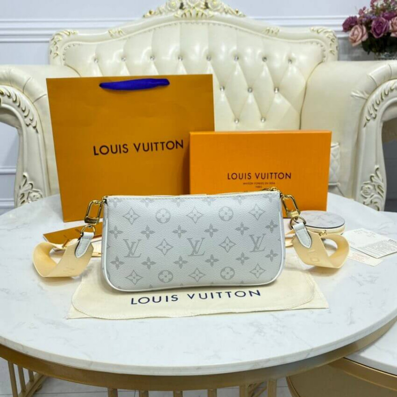 Wholesale Luxury Louis Vuitton Monogram Multi Pochette Accessoires White - Image 7