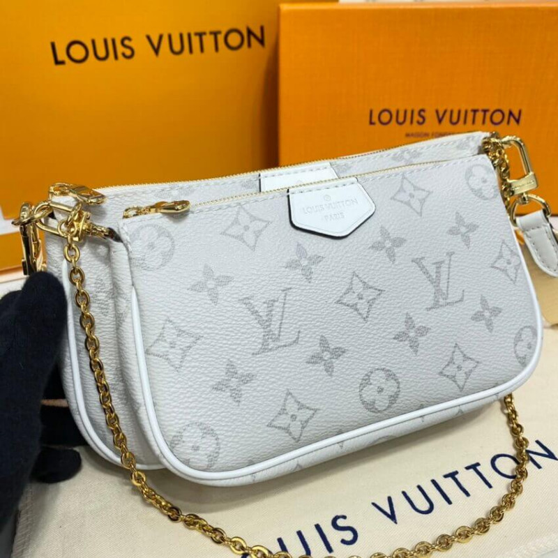 Wholesale Luxury Louis Vuitton Monogram Multi Pochette Accessoires White - Image 9