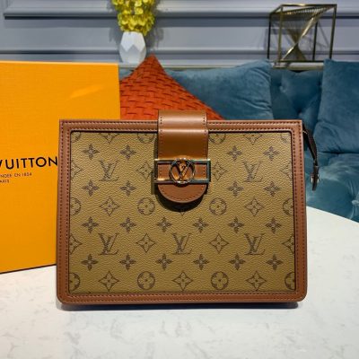 Wholesale Luxury Louis Vuitton Monogram Reverse Canvas Dauphine Clutch M44178