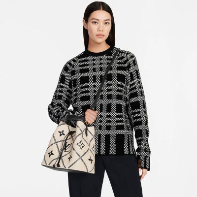 Alternative view of Wholesale Luxury Louis Vuitton Neonoe Mm M46023 Creme Beige/Black