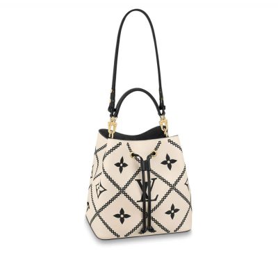 Wholesale Luxury Louis Vuitton Neonoe Mm M46023 Creme Beige/Black
