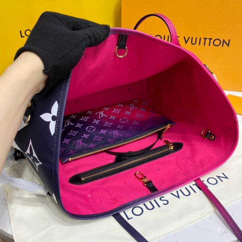 Wholesale Luxury Louis Vuitton Neverfull Mm M20511 Midnight Fuchsia - Image 10