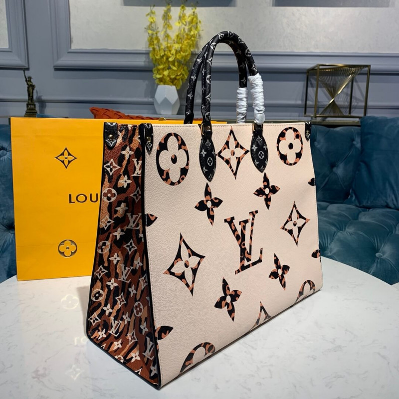 Wholesale Luxury Louis Vuitton Onthego M44675 Ivory/Havana Beige - Image 3