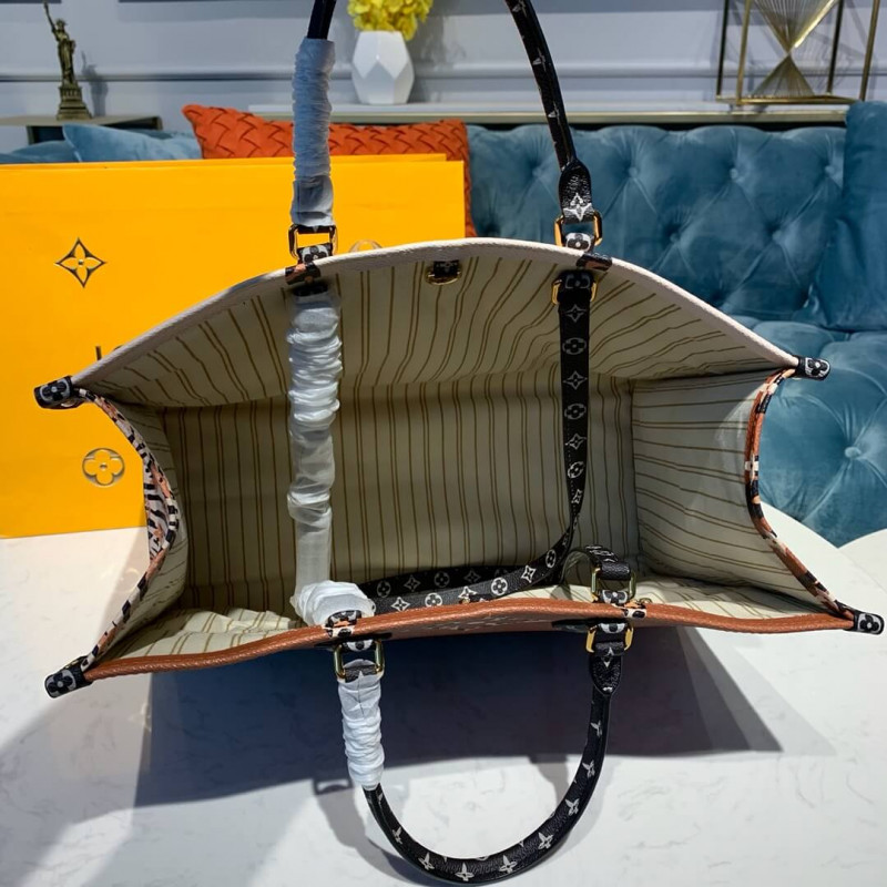 Wholesale Luxury Louis Vuitton Onthego M44675 Ivory/Havana Beige - Image 10