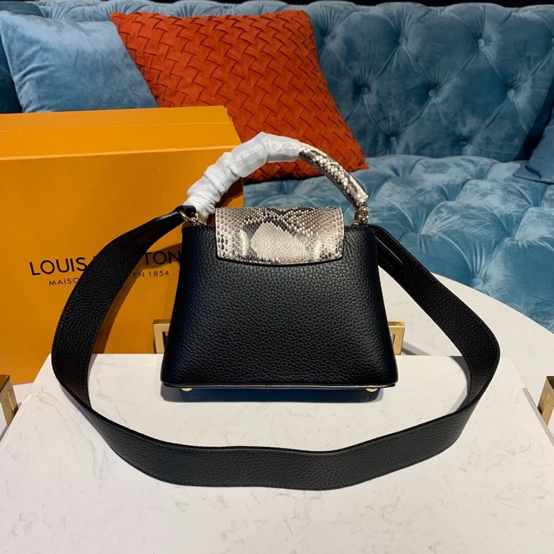 Wholesale Luxury Louis Vuitton Taurillon And Python Leather Capucines Mini N97075 - Image 3