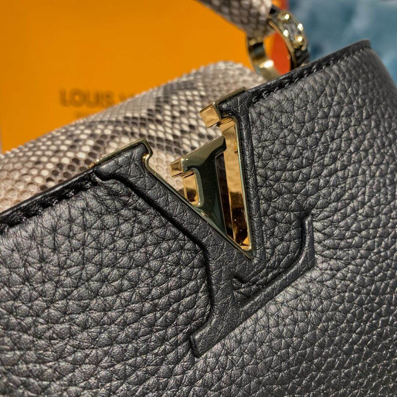 Wholesale Luxury Louis Vuitton Taurillon And Python Leather Capucines Mini N97075 - Image 4