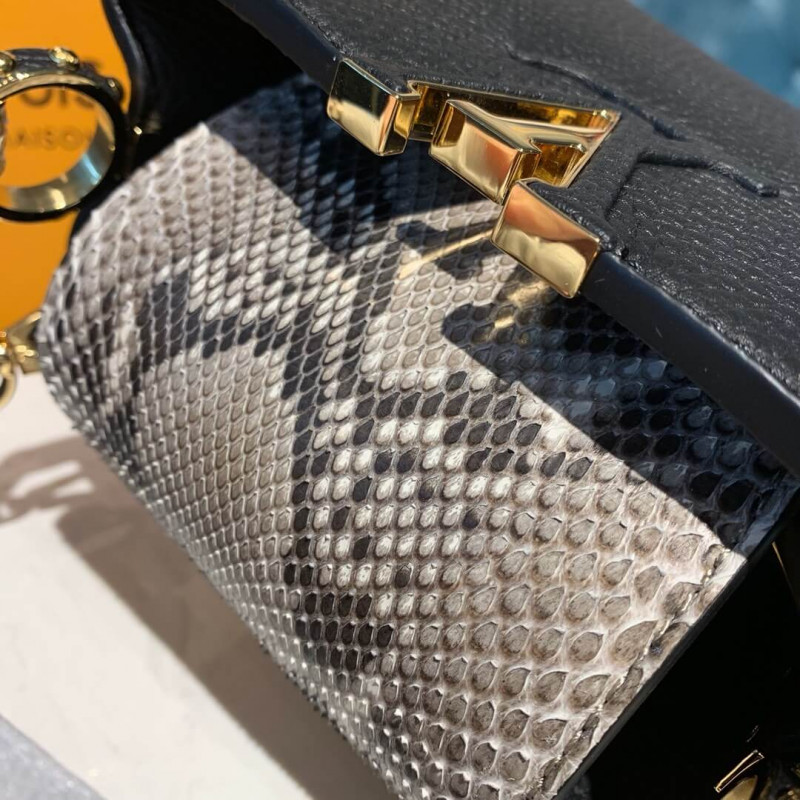 Wholesale Luxury Louis Vuitton Taurillon And Python Leather Capucines Mini N97075 - Image 5
