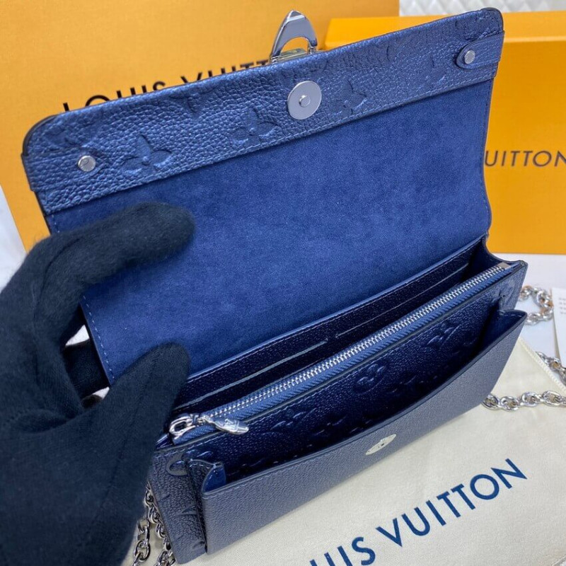 Wholesale Luxury Louis Vuitton Vavin Chain Wallet M59077 Navy Nacre - Image 14