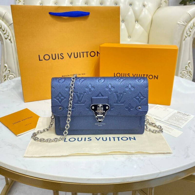 Wholesale Luxury Louis Vuitton Vavin Chain Wallet M59077 Navy Nacre - Image 4