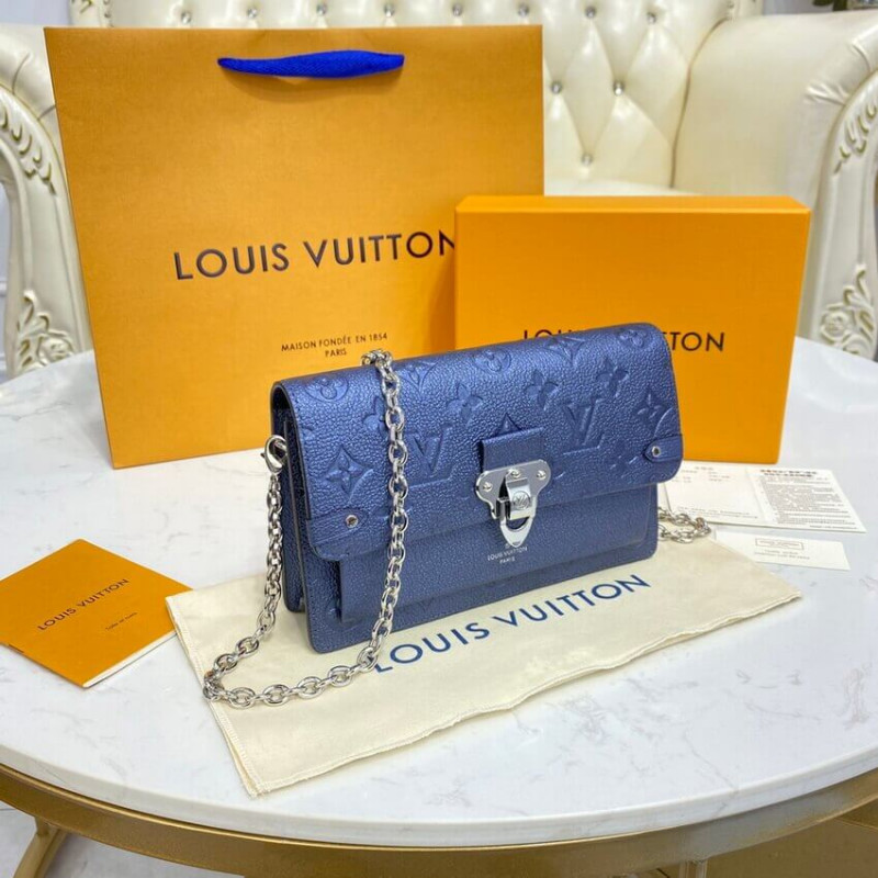 Wholesale Luxury Louis Vuitton Vavin Chain Wallet M59077 Navy Nacre - Image 5