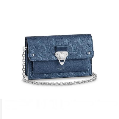 Wholesale Luxury Louis Vuitton Vavin Chain Wallet M59077 Navy Nacre