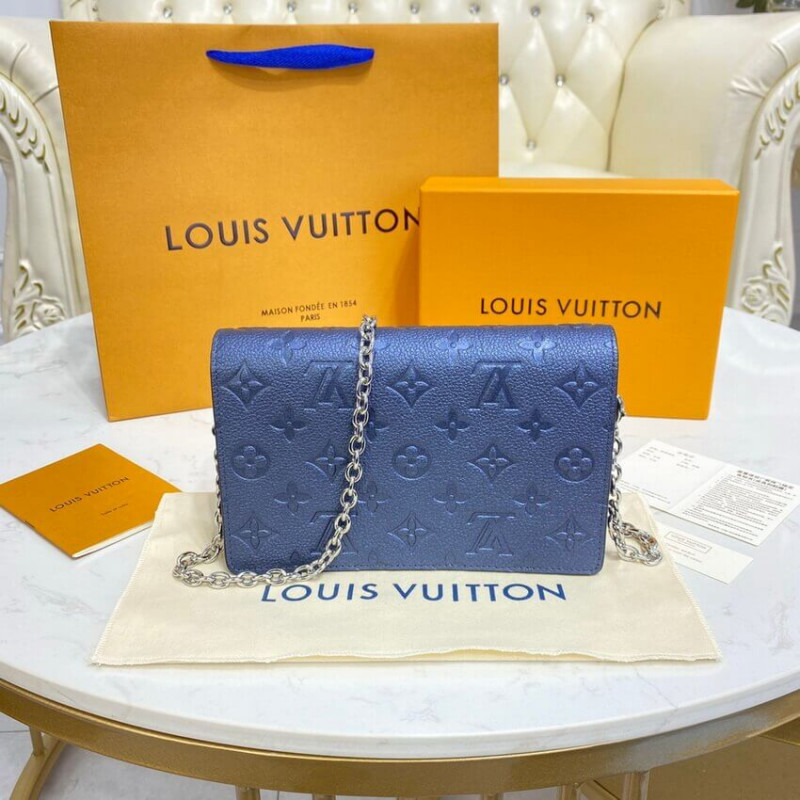 Wholesale Luxury Louis Vuitton Vavin Chain Wallet M59077 Navy Nacre - Image 6