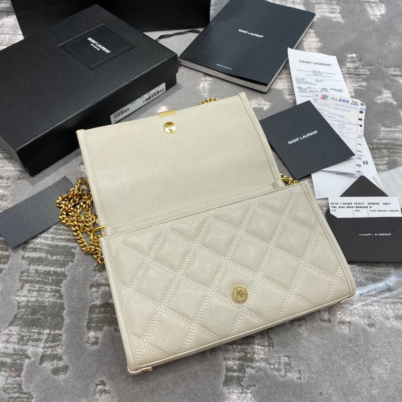 Wholesale Luxury Saint Laurent Becky Chain Wallet In Quilted Lambskin 585031 - Image 14