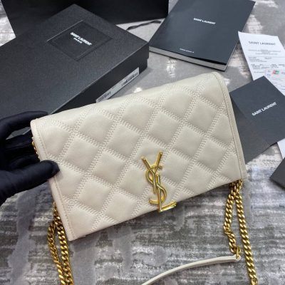 Wholesale Luxury Saint Laurent Becky Chain Wallet In Quilted Lambskin 585031