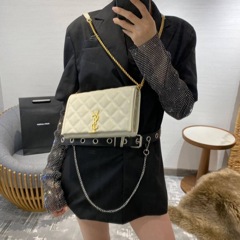 Wholesale Luxury Saint Laurent Becky Chain Wallet In Quilted Lambskin 585031 - Image 7