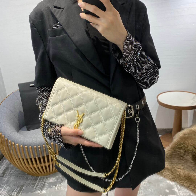 Wholesale Luxury Saint Laurent Becky Chain Wallet In Quilted Lambskin 585031 - Image 8