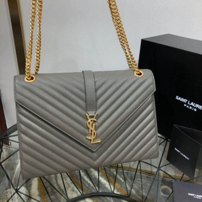 Wholesale Luxury Saint Laurent Grain Leather Large Envelope Chain Bag 396910