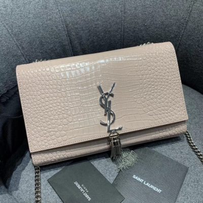 Wholesale Luxury Saint Laurent Medium Kate Tassel Chain Bag In Crocodile Leather 354119