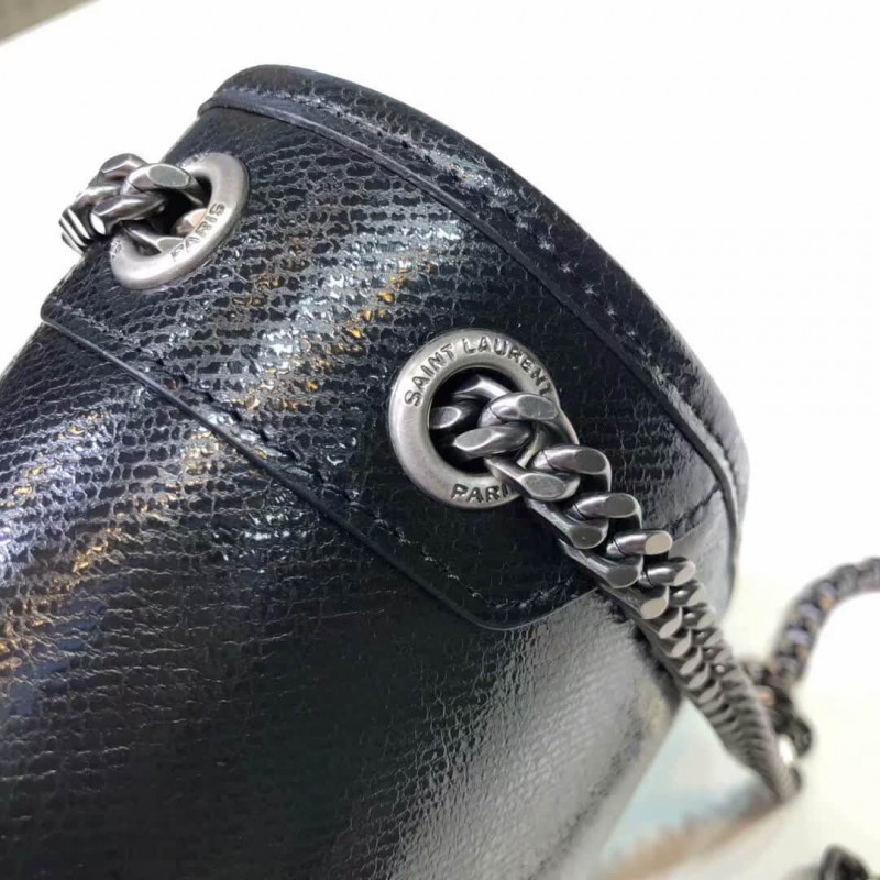 Wholesale Luxury Saint Laurent Niki Baby In Metallic Leather 533039 - Image 5