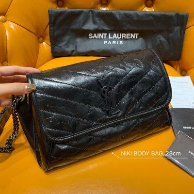Alternative view of Wholesale Luxury Saint Laurent Niki Body Bag In Crinkled Vintage Leather 577124