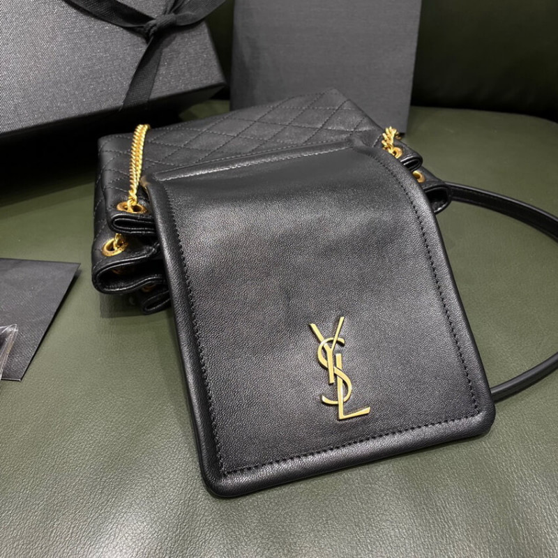 Wholesale Luxury Saint Laurent Nolita Mini Leather Shoulder Bag 672738 Black - Image 11