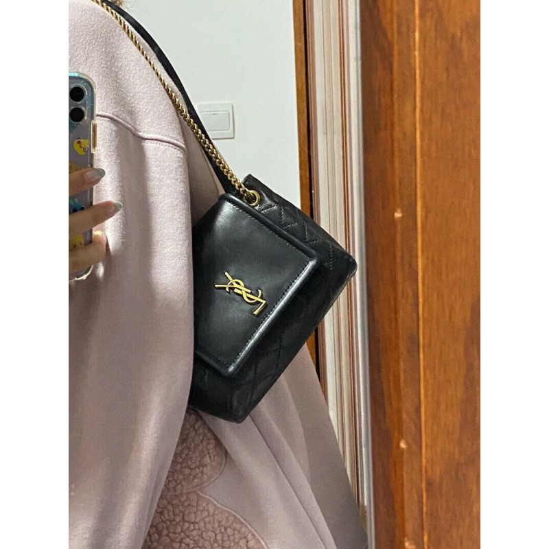 Wholesale Luxury Saint Laurent Nolita Mini Leather Shoulder Bag 672738 Black - Image 5