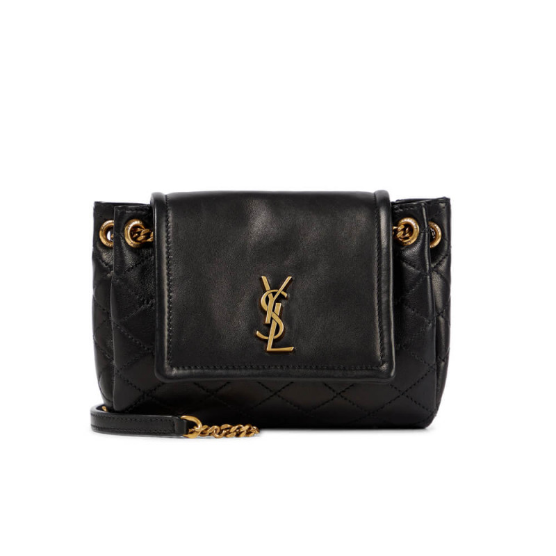 Wholesale Luxury Saint Laurent Nolita Mini Leather Shoulder Bag 672738 Black