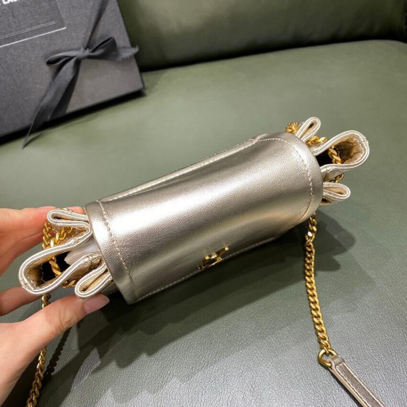 Wholesale Luxury Saint Laurent Nolita Mini Leather Shoulder Bag 672738 Champagne Gold - Image 13