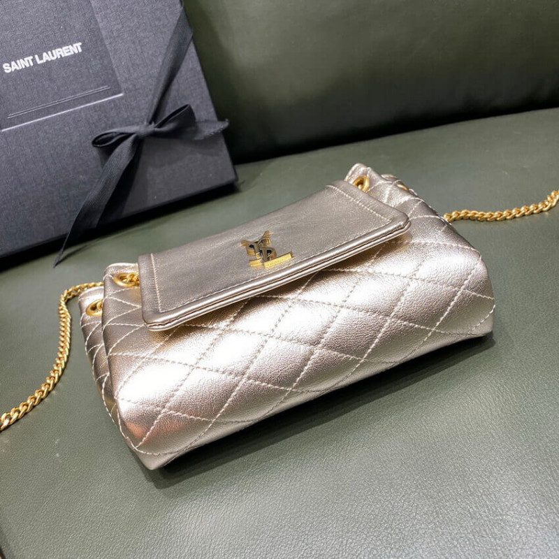 Wholesale Luxury Saint Laurent Nolita Mini Leather Shoulder Bag 672738 Champagne Gold - Image 14
