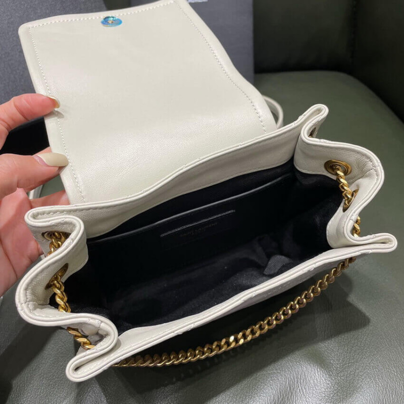 Wholesale Luxury Saint Laurent Nolita Mini Leather Shoulder Bag 672738 White - Image 11