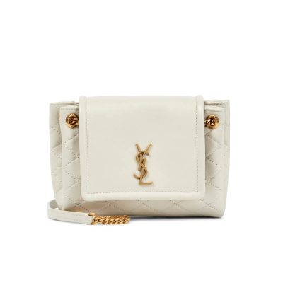 Wholesale Luxury Saint Laurent Nolita Mini Leather Shoulder Bag 672738 White