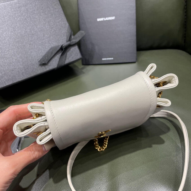 Wholesale Luxury Saint Laurent Nolita Mini Leather Shoulder Bag 672738 White - Image 7