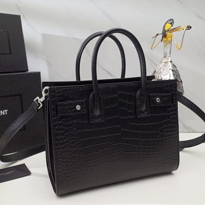 Alternative view of Wholesale Luxury Saint Laurent Sac De Jour Souple Baby In Crocodile Embossed Leather 477477
