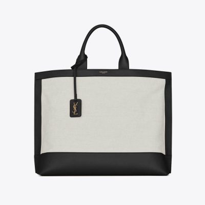 Wholesale Luxury Saint Laurent Shopping Tag En Cuir Et Toile 619757