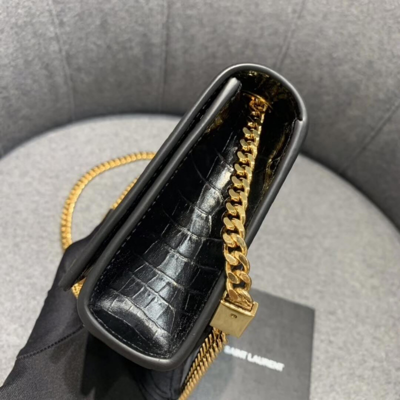 Wholesale Luxury Saint Laurent Small Kate Tassel Chain Bag In Crocodile Leather 354120 - Image 3