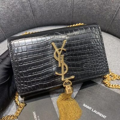 Wholesale Luxury Saint Laurent Small Kate Tassel Chain Bag In Crocodile Leather 354120
