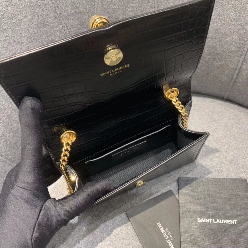 Wholesale Luxury Saint Laurent Small Kate Tassel Chain Bag In Crocodile Leather 354120 - Image 6