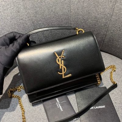 Alternative view of Wholesale Luxury Saint Laurent Sunset Chain Wallet In Smooth Leather 533026