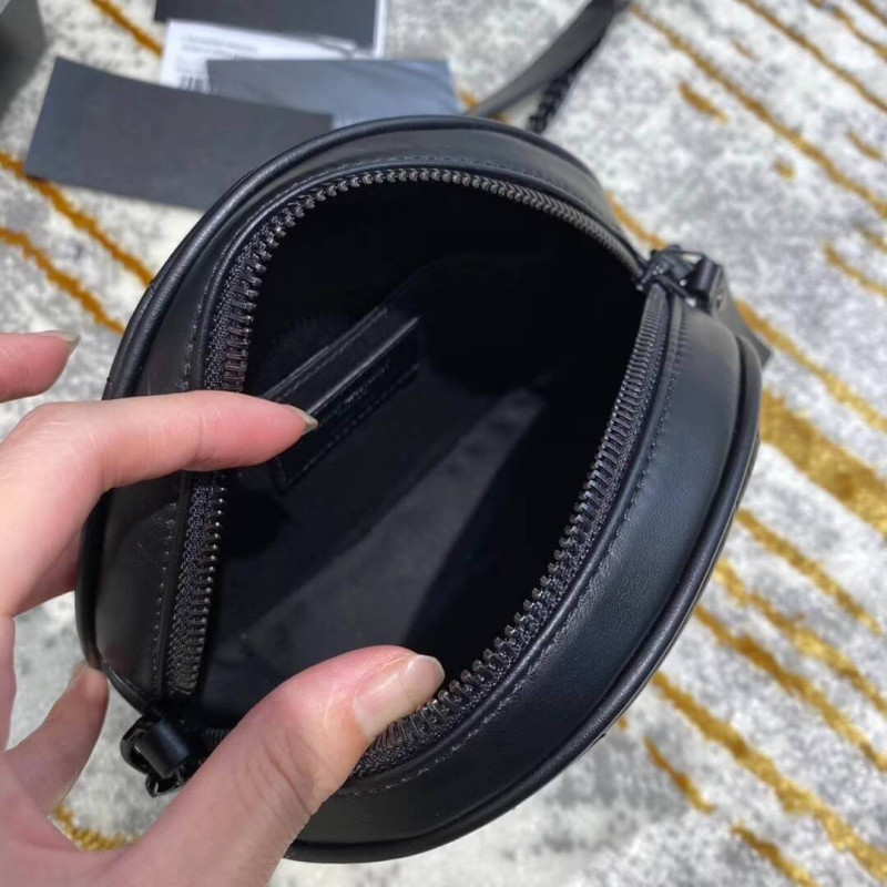 Wholesale Luxury Saint Laurent Vinyle Round Camera Bag In Chevron-Quilted Smooth Leather 6104361 - Image 6