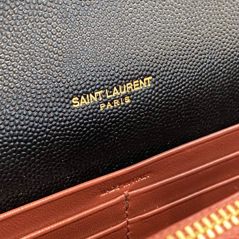 Wholesale Luxury Ysl Saint Laurent Cassandra Wallet On Chain In Grain Leather 582334 - Image 11