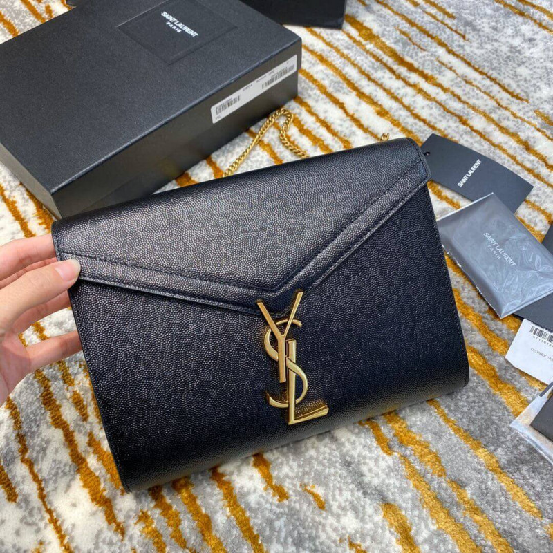 Wholesale Luxury Ysl Saint Laurent Cassandra Wallet On Chain In Grain Leather 582334 - Image 3