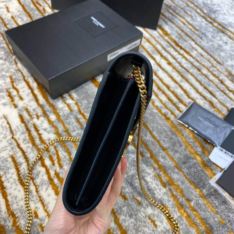Wholesale Luxury Ysl Saint Laurent Cassandra Wallet On Chain In Grain Leather 582334 - Image 5