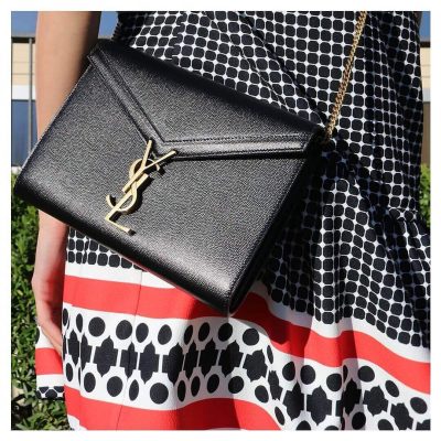 Wholesale Luxury Ysl Saint Laurent Cassandra Wallet On Chain In Grain Leather 582334