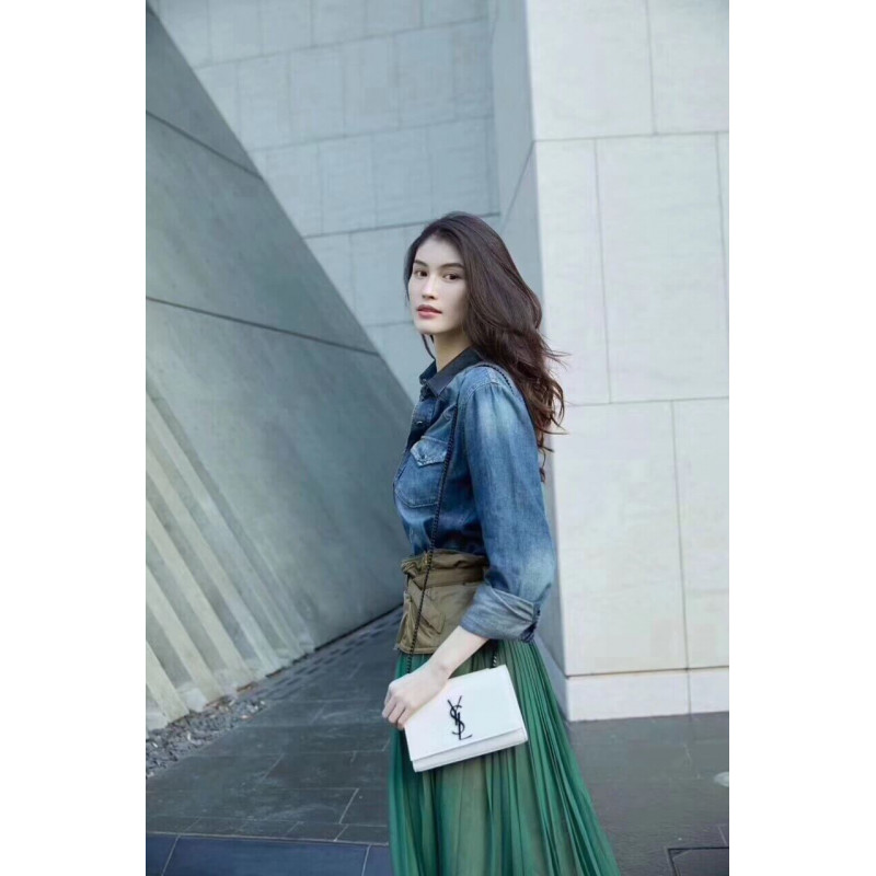 Wholesale Luxury Ysl Saint Laurent Classic Small Kate Chain Bag 20Cm In Grain Leather 469390 - Image 3