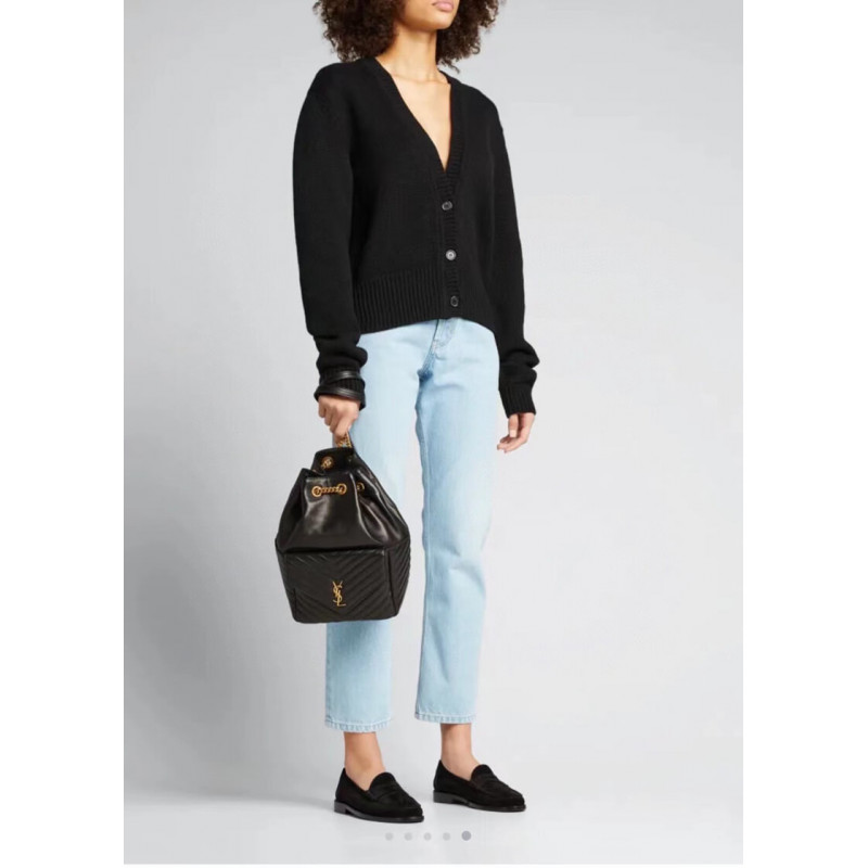 Wholesale Luxury Ysl Saint Laurent Joe Backpack 672609 In Black Lambskin - Image 3